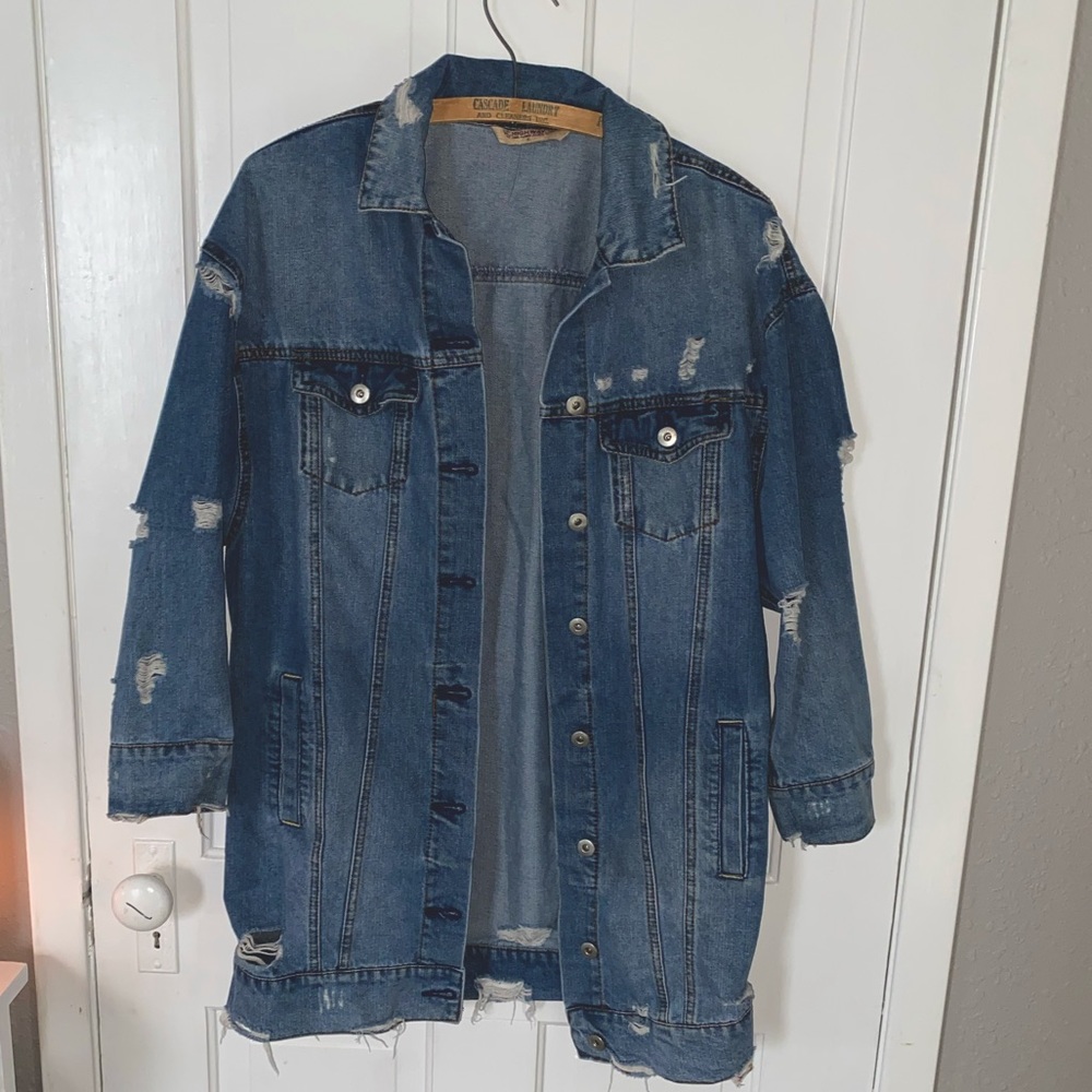 Oversized Distressed Jacket